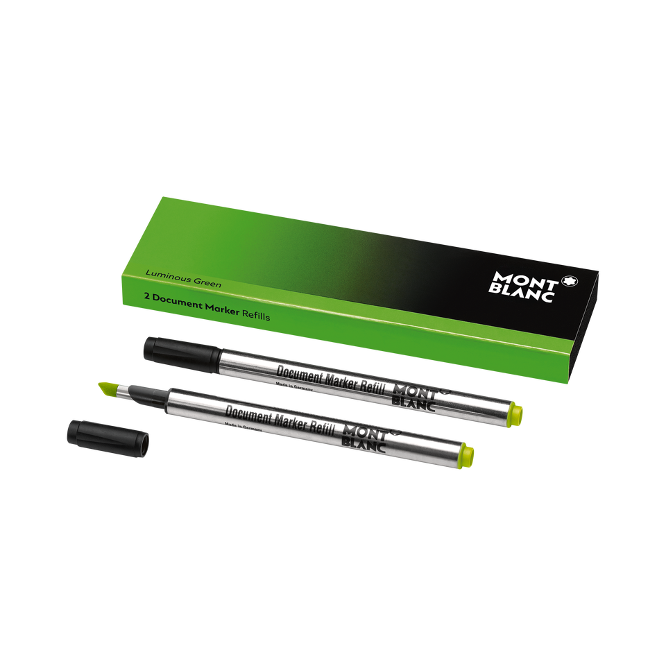 2 Document Marker Refills, Luminous Green - 1