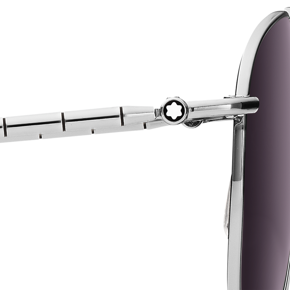 Squared Sunglasses with Silver Coloured Metal Frame - 1