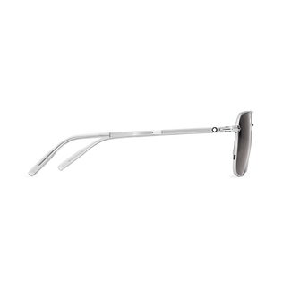 Rectangular Sunglasses with Silver Coloured Metal Frame