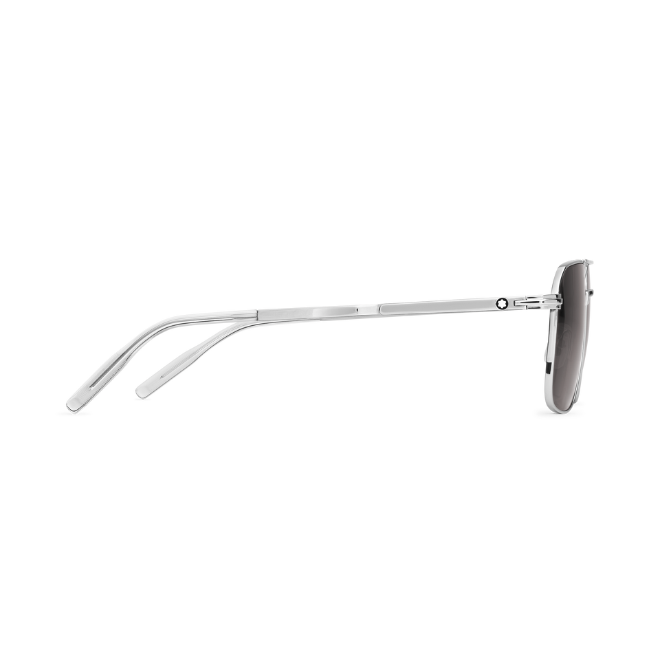 Rectangular Sunglasses with Silver Coloured Metal Frame - 2