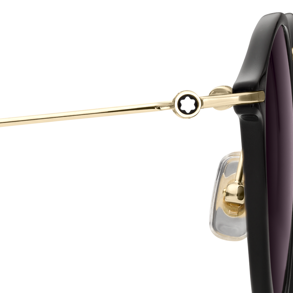 Round Sunglasses with Black Coloured Injected Frame - 1
