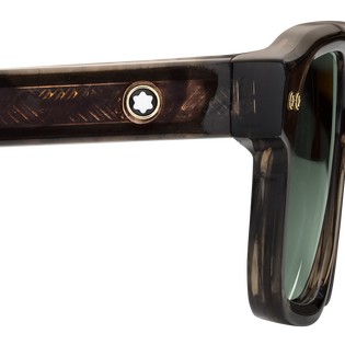 Rectangular Sunglasses with Havana Coloured Acetate Frame