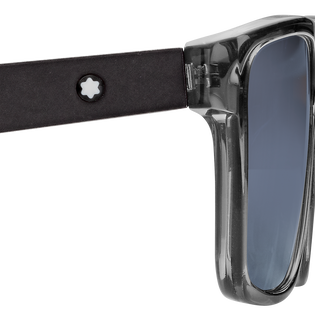 Rectangular Sunglasses with Grey Coloured Acetate Frame
