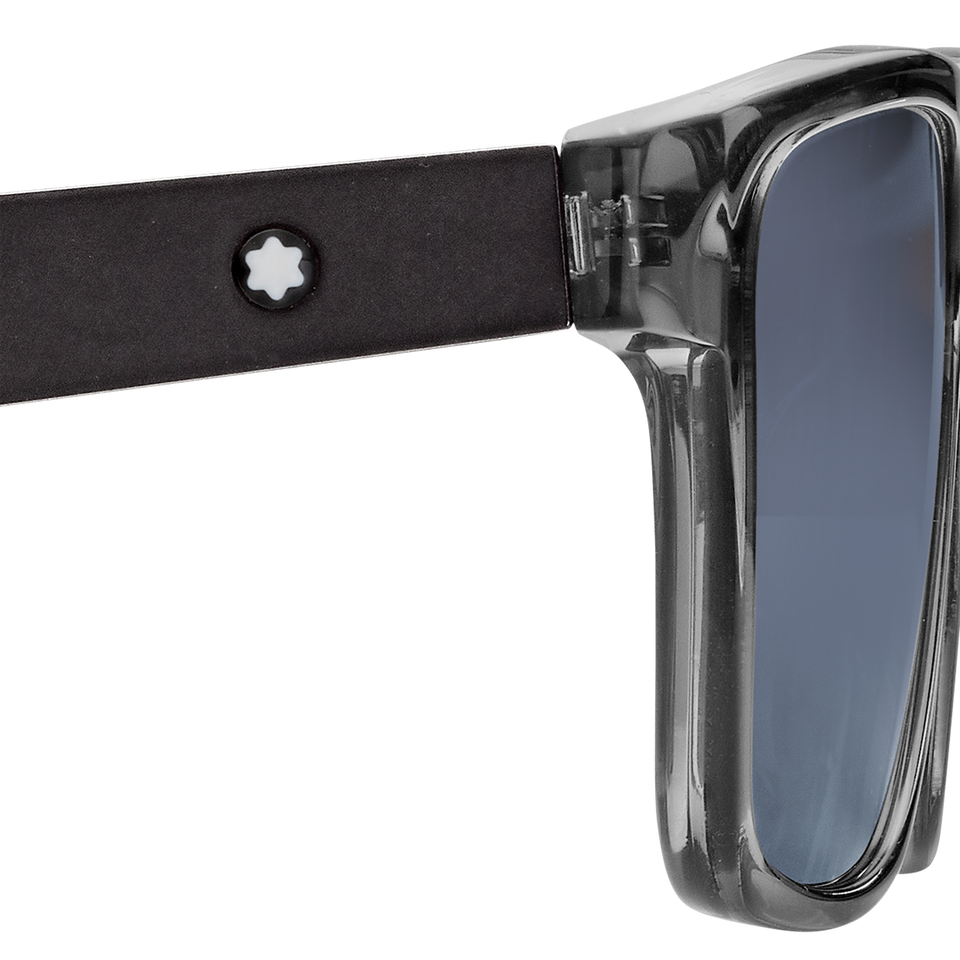 Rectangular Sunglasses with Grey Coloured Acetate Frame - 1