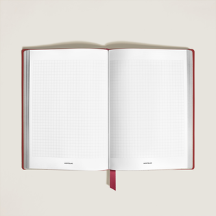 Medium Notebook, Saffiano Leather, Red &ndash; Squared Pages