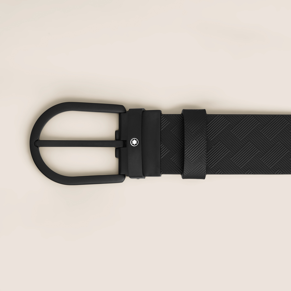 Black leather 35mm belt - 2