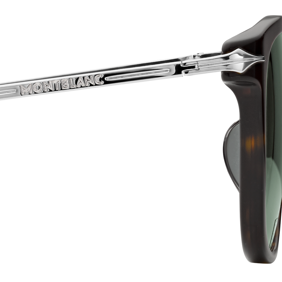 Round Sunglasses with Havana Acetate Frame - 1