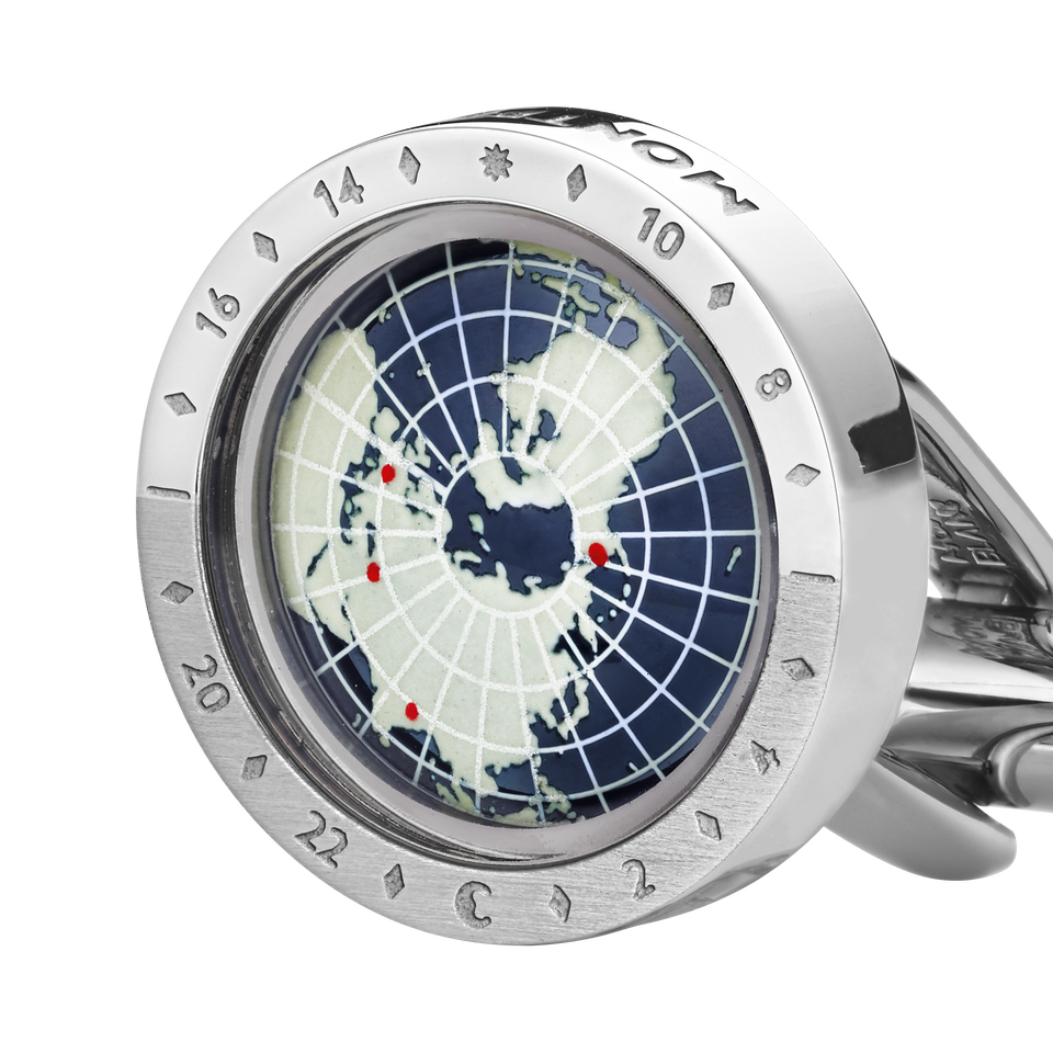 1858 Geosphere Cufflinks Blue - 2