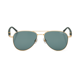 Squared Sunglasses with Gold Coloured Metal Frame