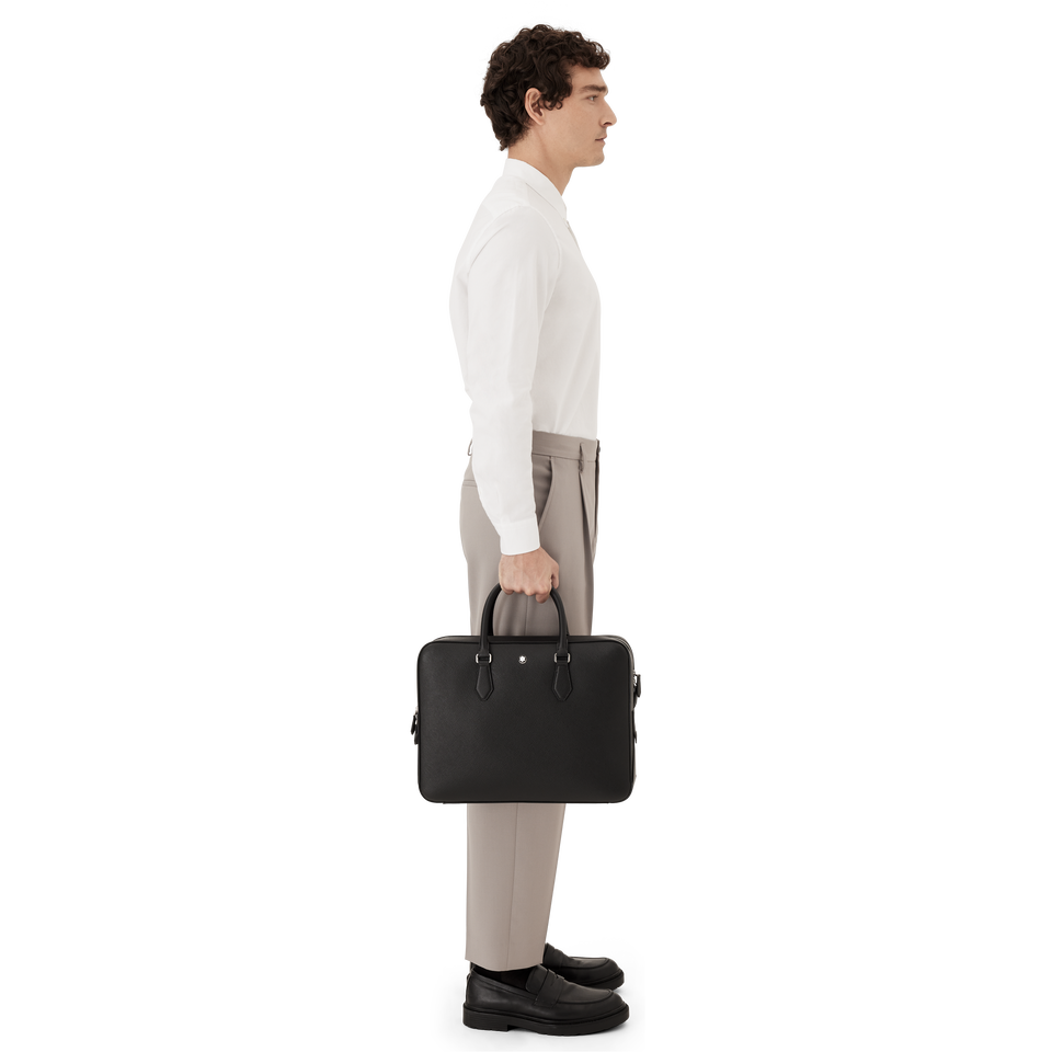 Large Briefcase in Sartorial Leather - 7