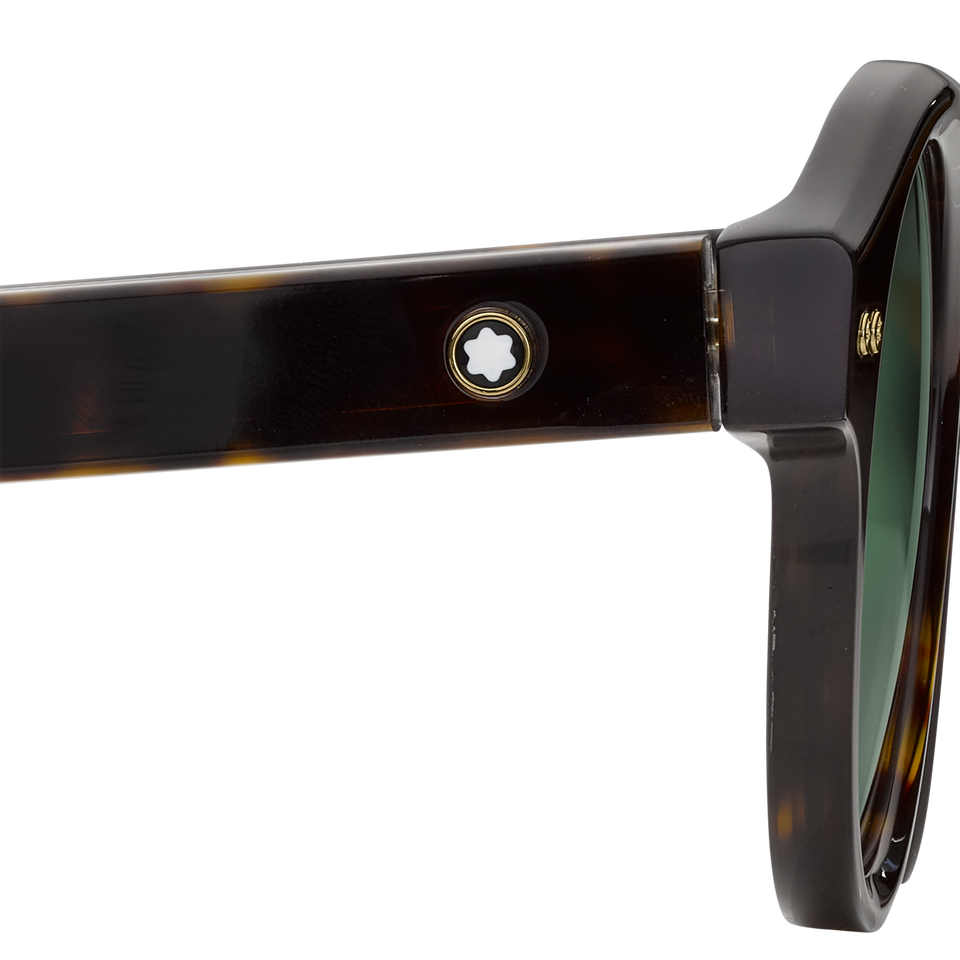Round Sunglasses with Havana Coloured Acetate Frame - 1
