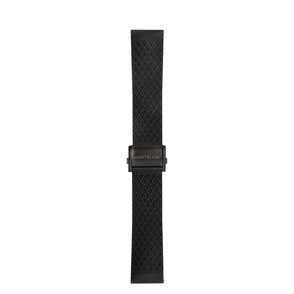 Black Rubber Sport Strap - 1