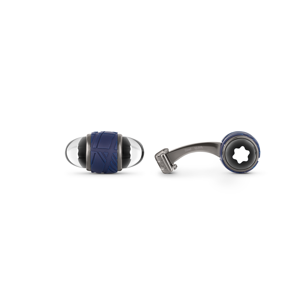 Boutons de manchette Montblanc StarWalker en acier et laque - 1