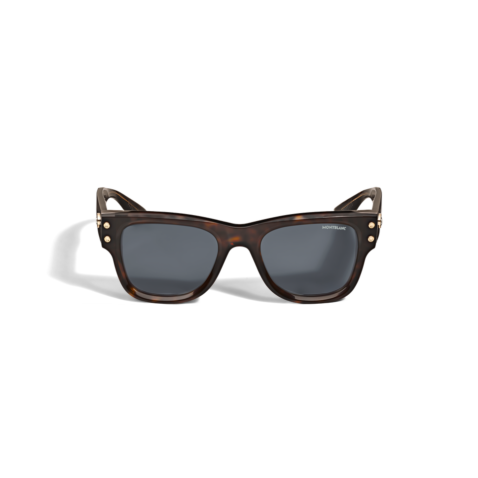 Squared Sunglasses with Havana Coloured Acetate Frame - 1