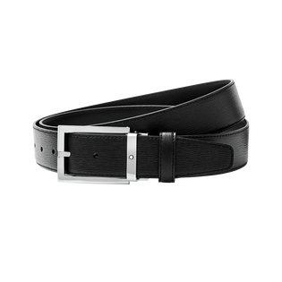 Black 35 mm leather belt