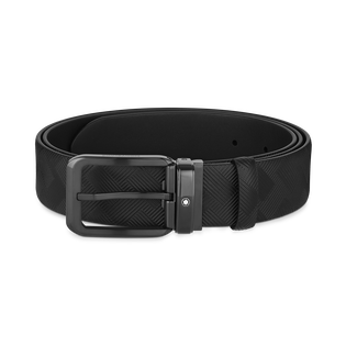 Black 35 mm reversible leather belt