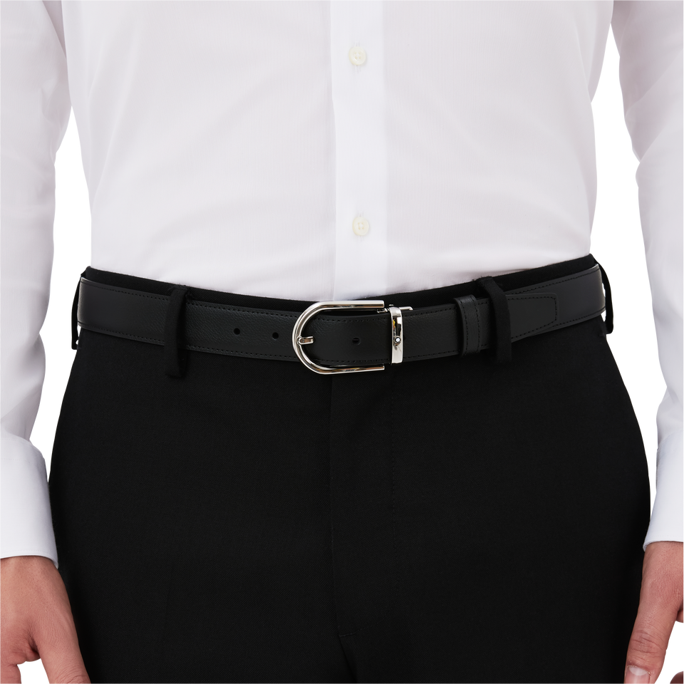 Horseshoe 30&nbsp;mm Reversible Belt in Leather - 4