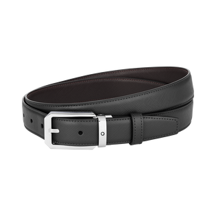 Black/brown 30 mm reversible leather belt