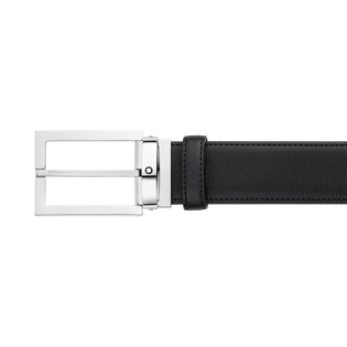 Black 35 mm leather belt