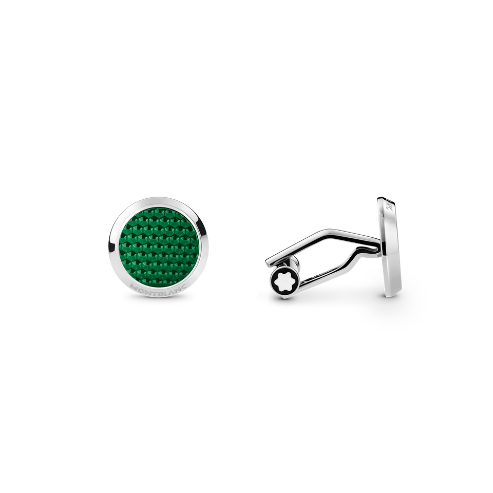 Meisterst&uuml;ck Cufflinks with Patterned Lacquer Inlay - 1