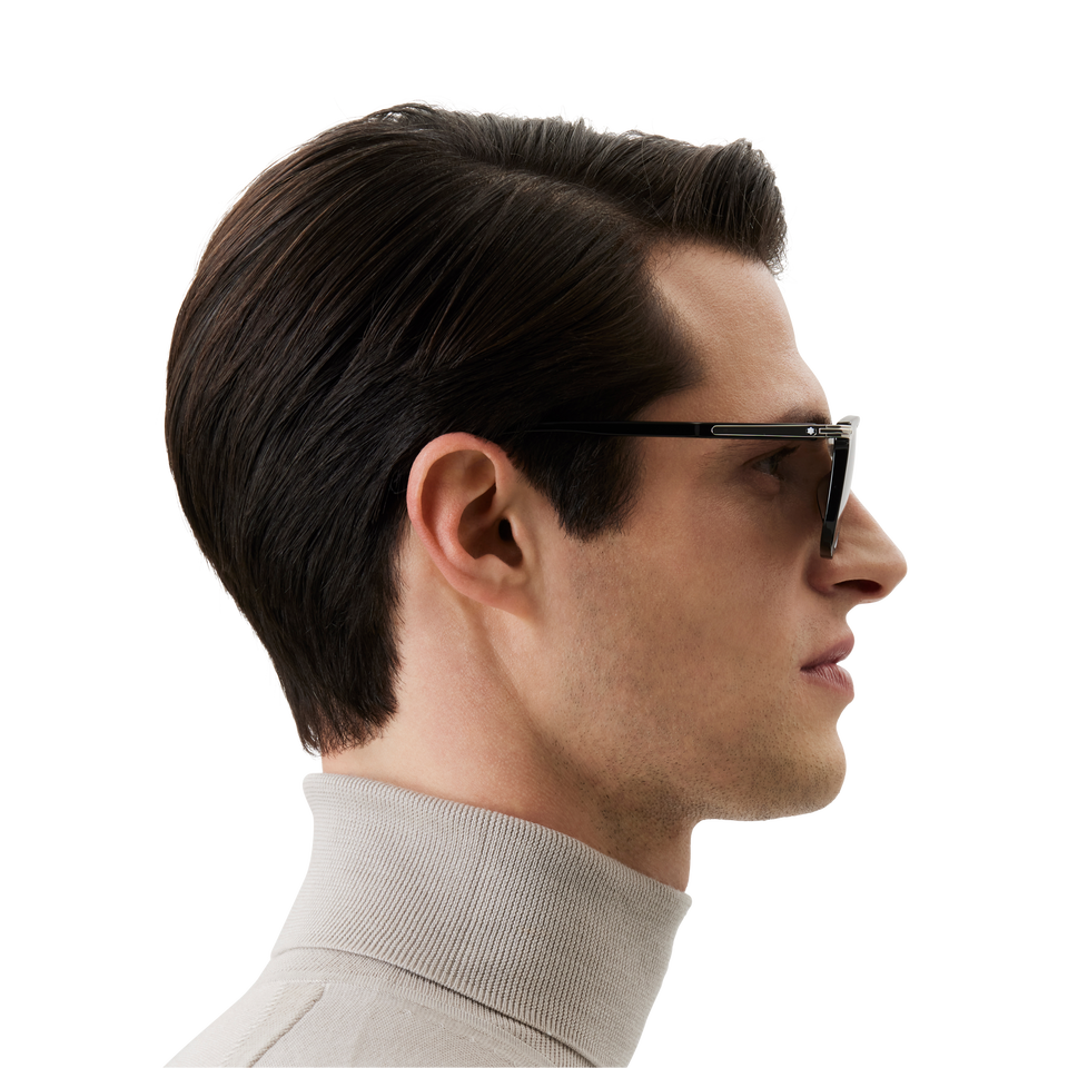 Rectangular Sunglasses with Black-Colored Acetate Frame - 2