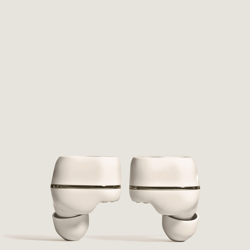 MTB03 In-ear right and left headphones Ivory colour - 2
