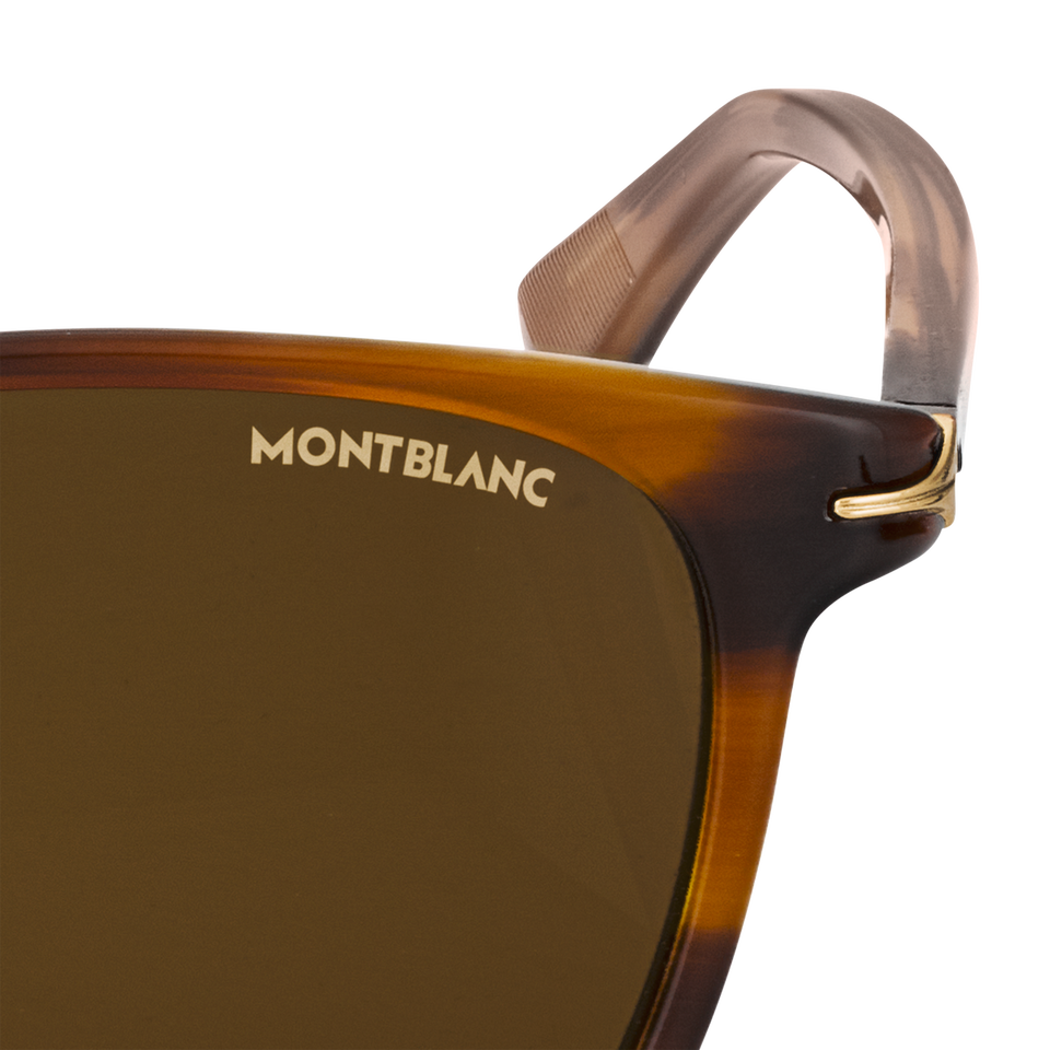 Squared Sunglasses with Brown-Colored Acetate Frame - 3
