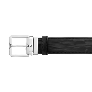 Black 35 mm leather belt
