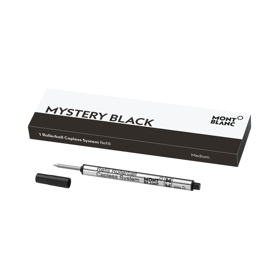 1x Rollerball Capless Refill, Mystery Black - 1