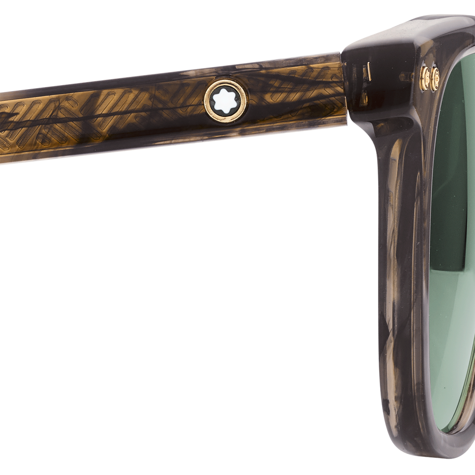 Round sunglasses with Brown Coloured Acetate Frame  - 4