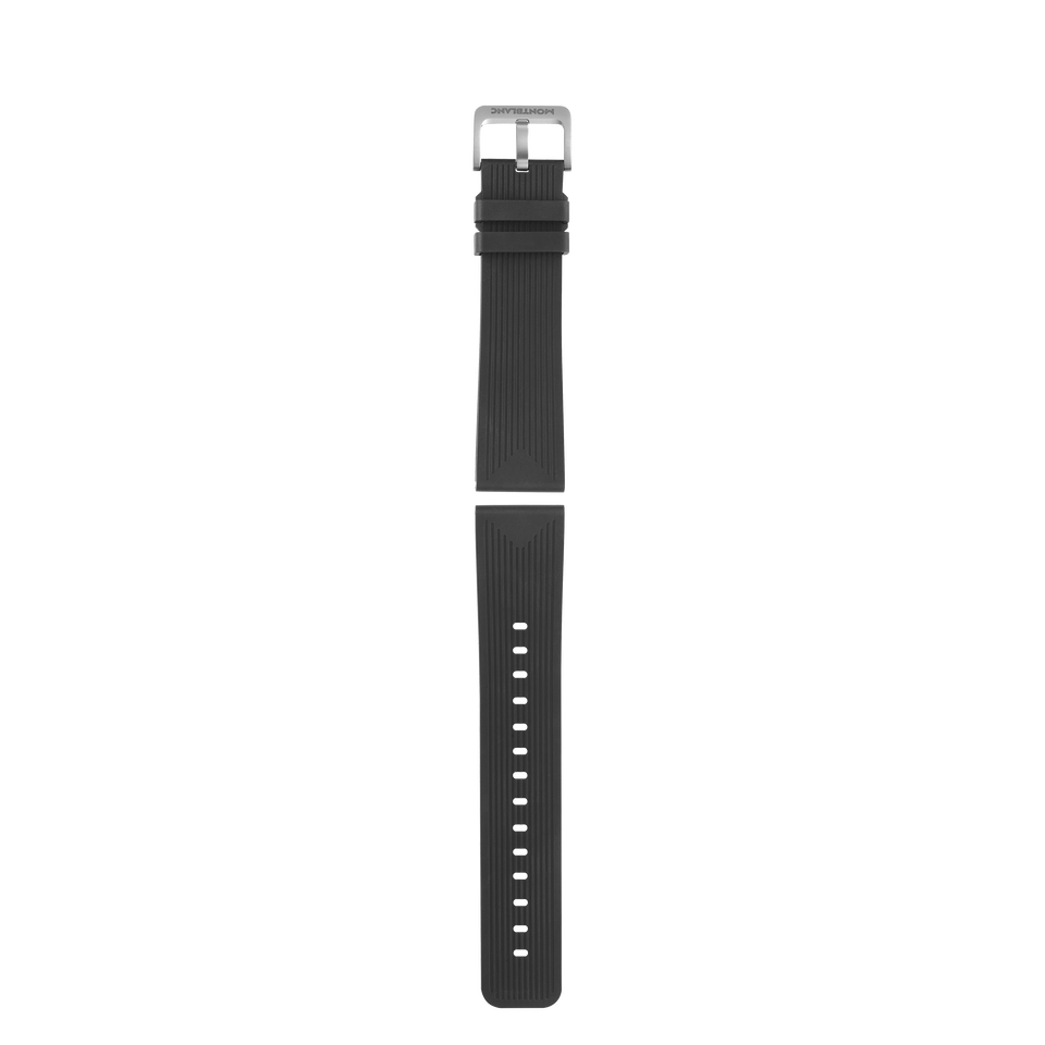 Striped Black Rubber Strap - 1