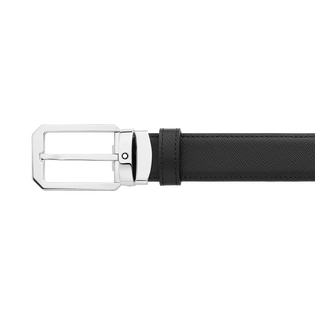 Black/brown 30 mm reversible leather belt