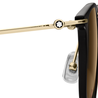 Round Sunglasses with Black Injected Frame