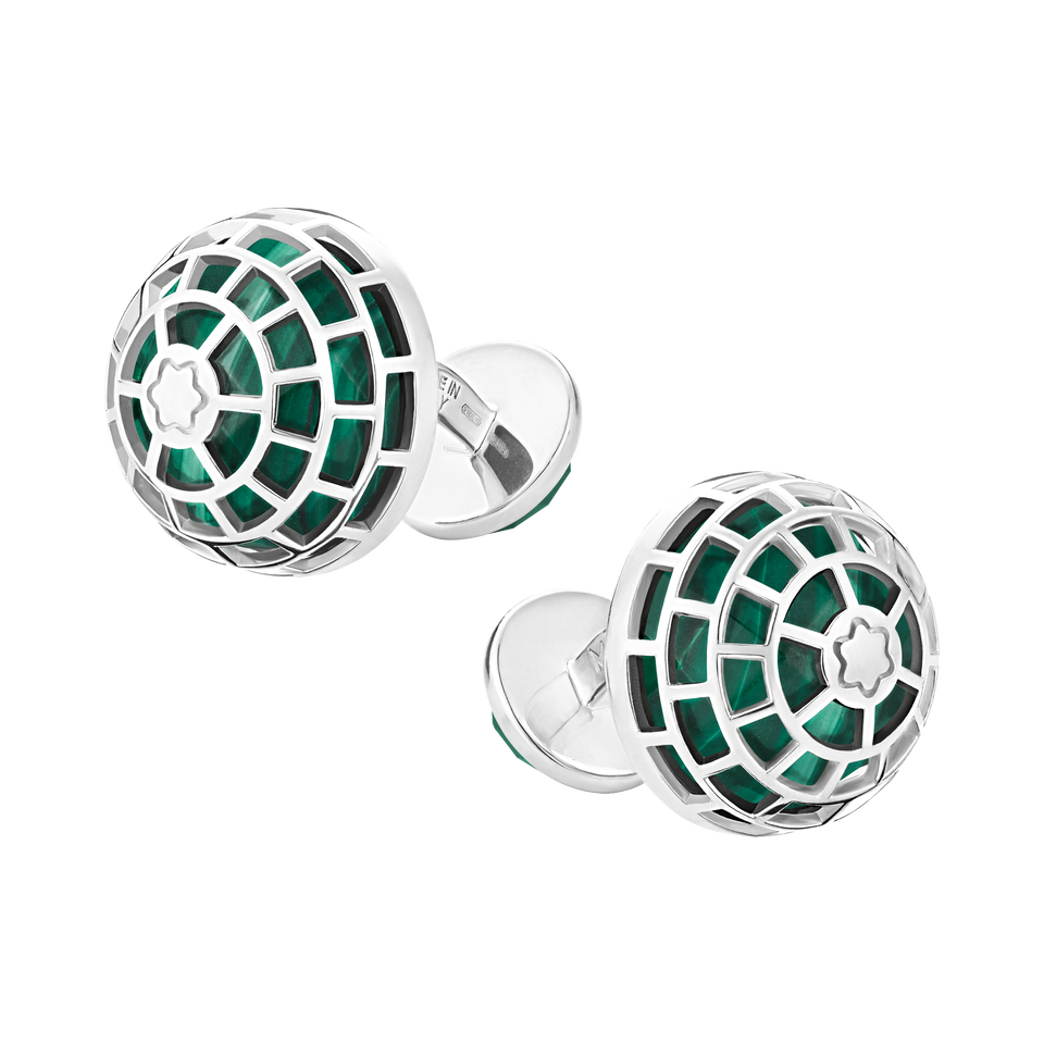Montblanc Meisterst&uuml;ck Cufflinks with Malachite stone - 1