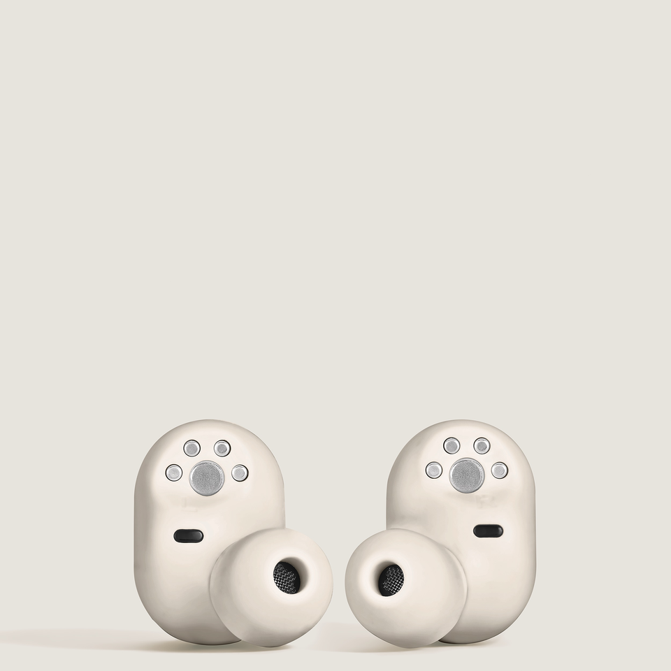 MTB03 In-ear right and left headphones Ivory colour - 4