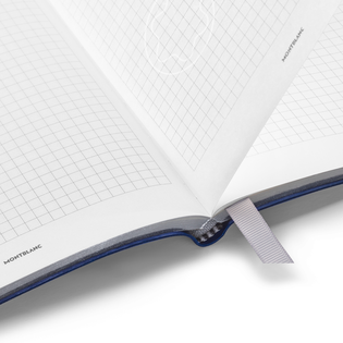 Medium Notebook in Sartorial Leather, Squared Pages