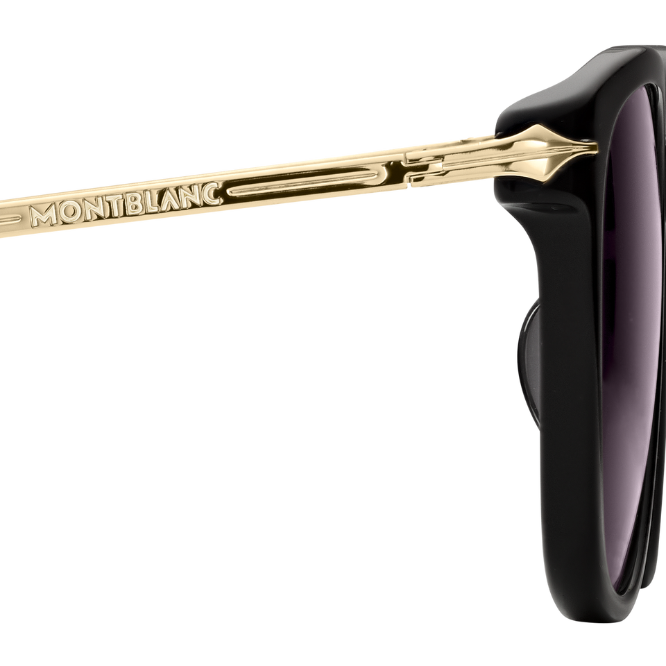 Round Sunglasses with Black Coloured Acetate Frame - 1