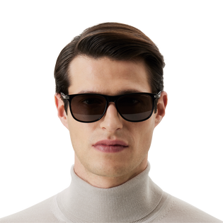 Rectangular Sunglasses with Black-Colored Acetate Frame