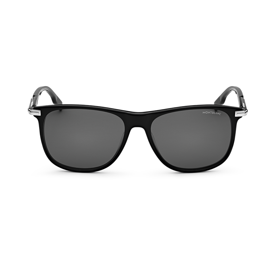 Rectangular Sunglasses with Black-Colored Acetate Frame - 1