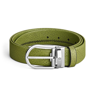 Horseshoe buckle multilime 35mm leather belt