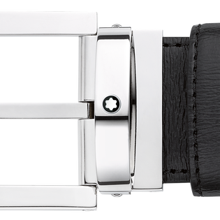 Black 35 mm leather belt