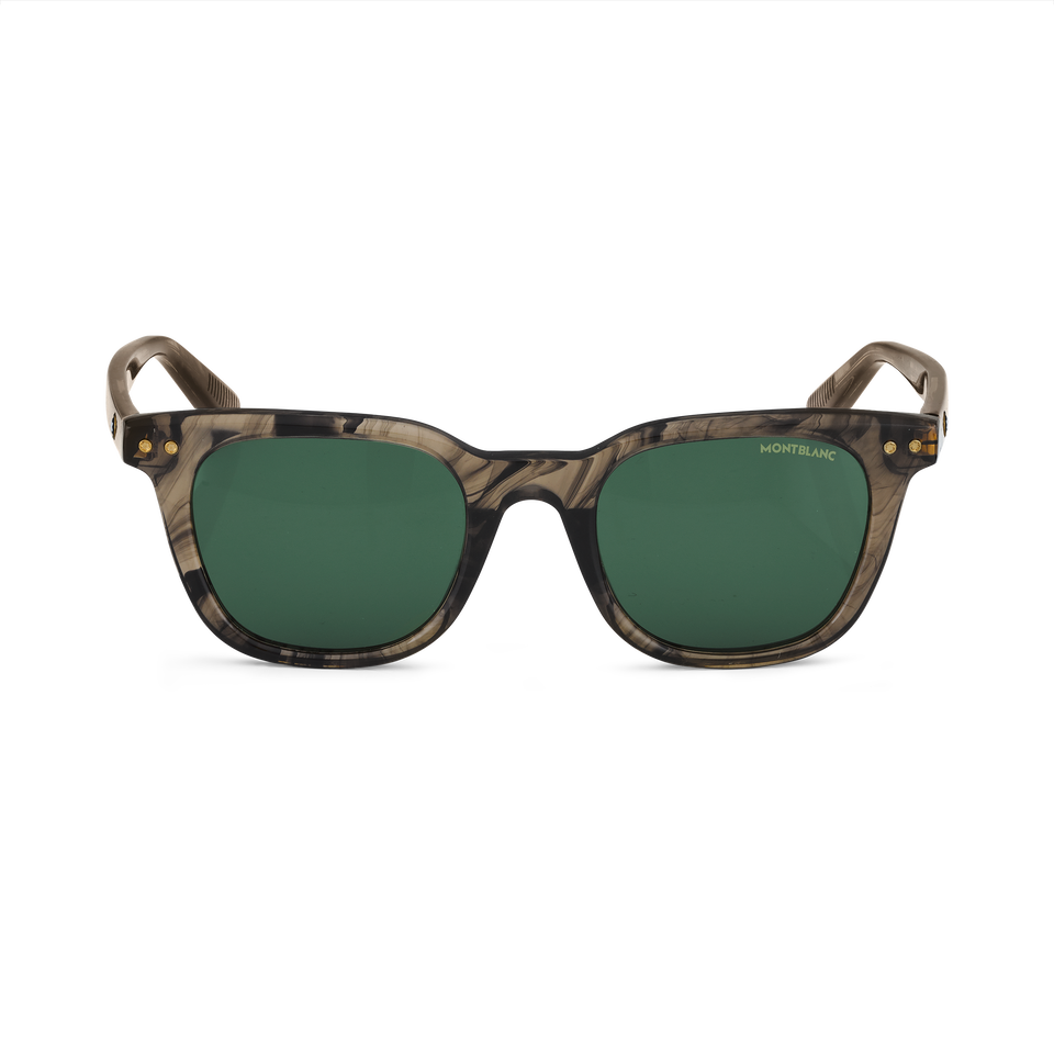 Round sunglasses with Brown Coloured Acetate Frame  - 1