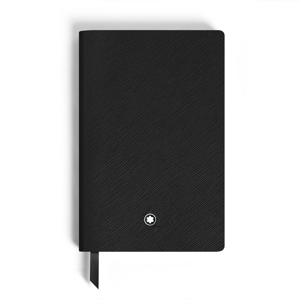 Notebook Small, Black Leather, Black, Lined Pages - 2